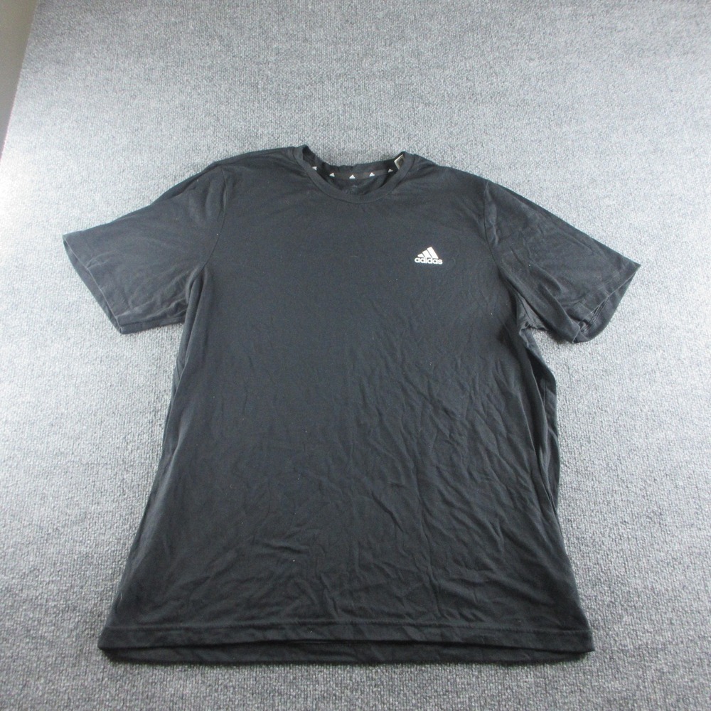 Adidas Shirt Mens XL Black AEROREADY Logo Short‎ Sleeve Athletic Tee Sports